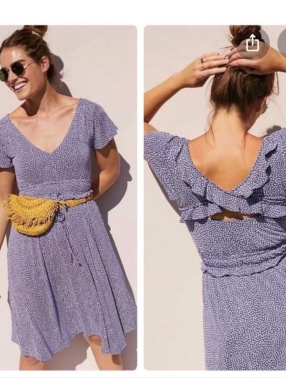 ANTHROPOLOGIE Maeve Flutter Sleeve Dress - size small